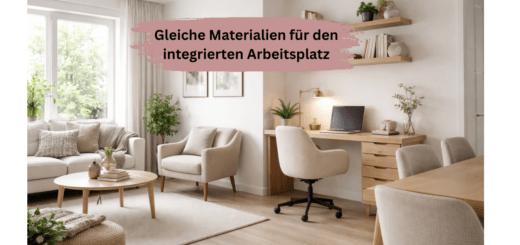 Gleiche Materialien für den Arbeitsplatz im Wozi statt neuer Akzente