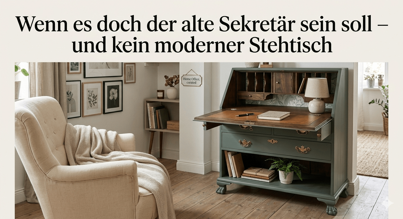 Wenn es doch der alte Sekretär sein soll – und kein moderner Stehtisch