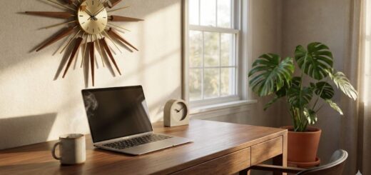 Schicke Wanduhr, Gold in Sonnenform