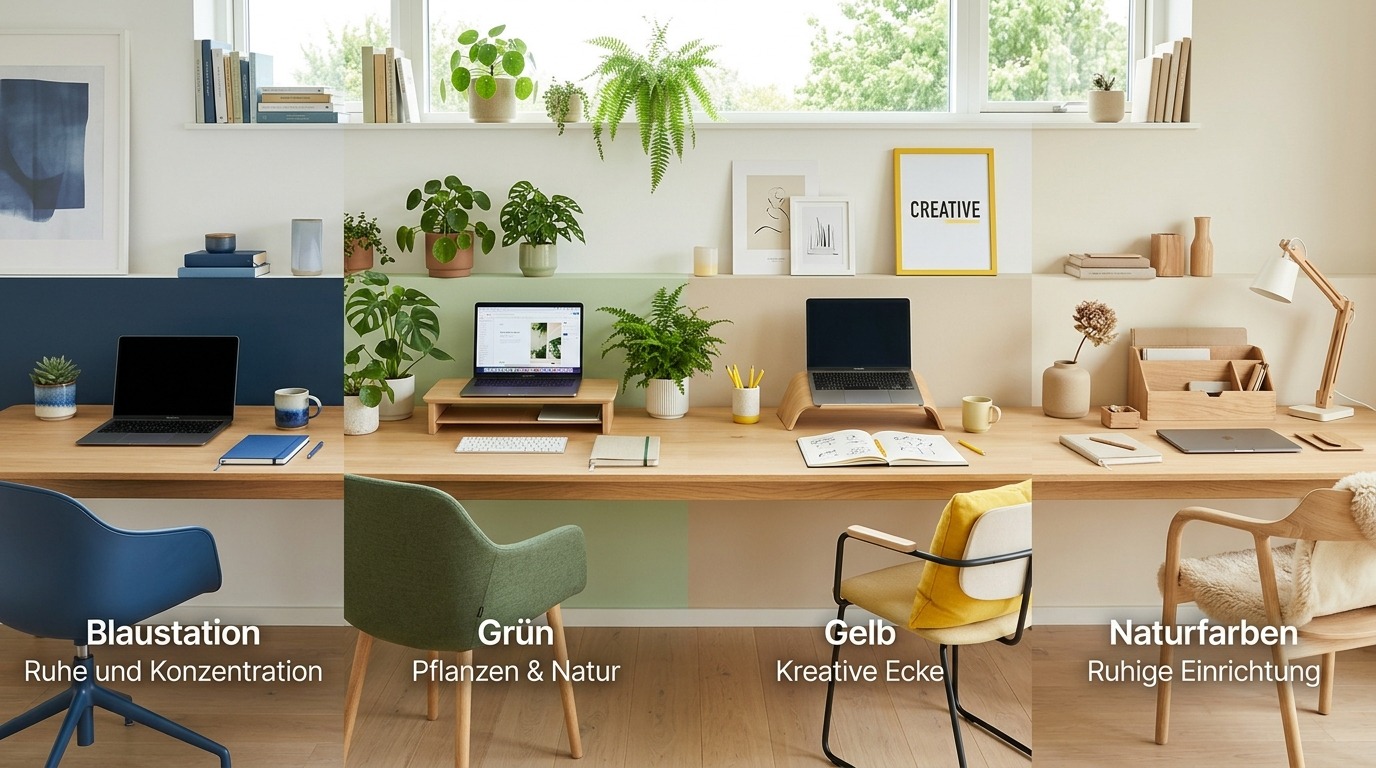 Psychologie des Homeoffices: Welche Farben tatsächlich die Konzentration fördern
