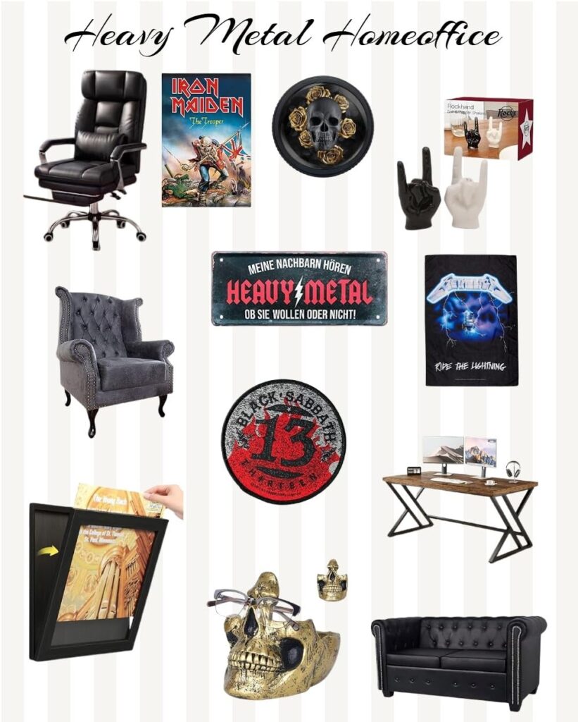 Homeoffice Mottozimmer: Bridgerton, Heavy Metal